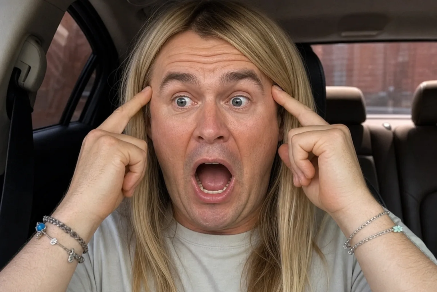 Kirkified car selfie reaction example